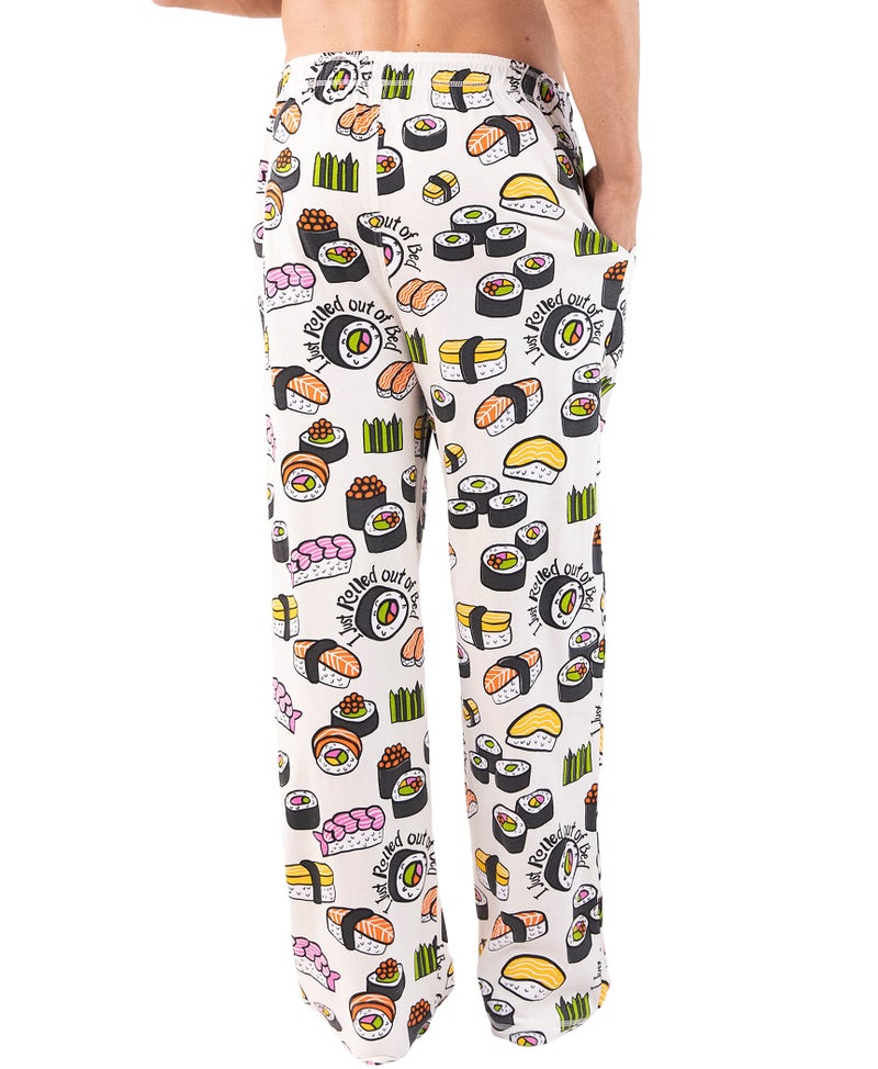 Lazy One Funny Ocean Pajama Pants For Men, Men's Separate Bottoms, Lounge Pants, Food, Chop Sticks (Sushi Men's PJ Pant, Large) - Image 2